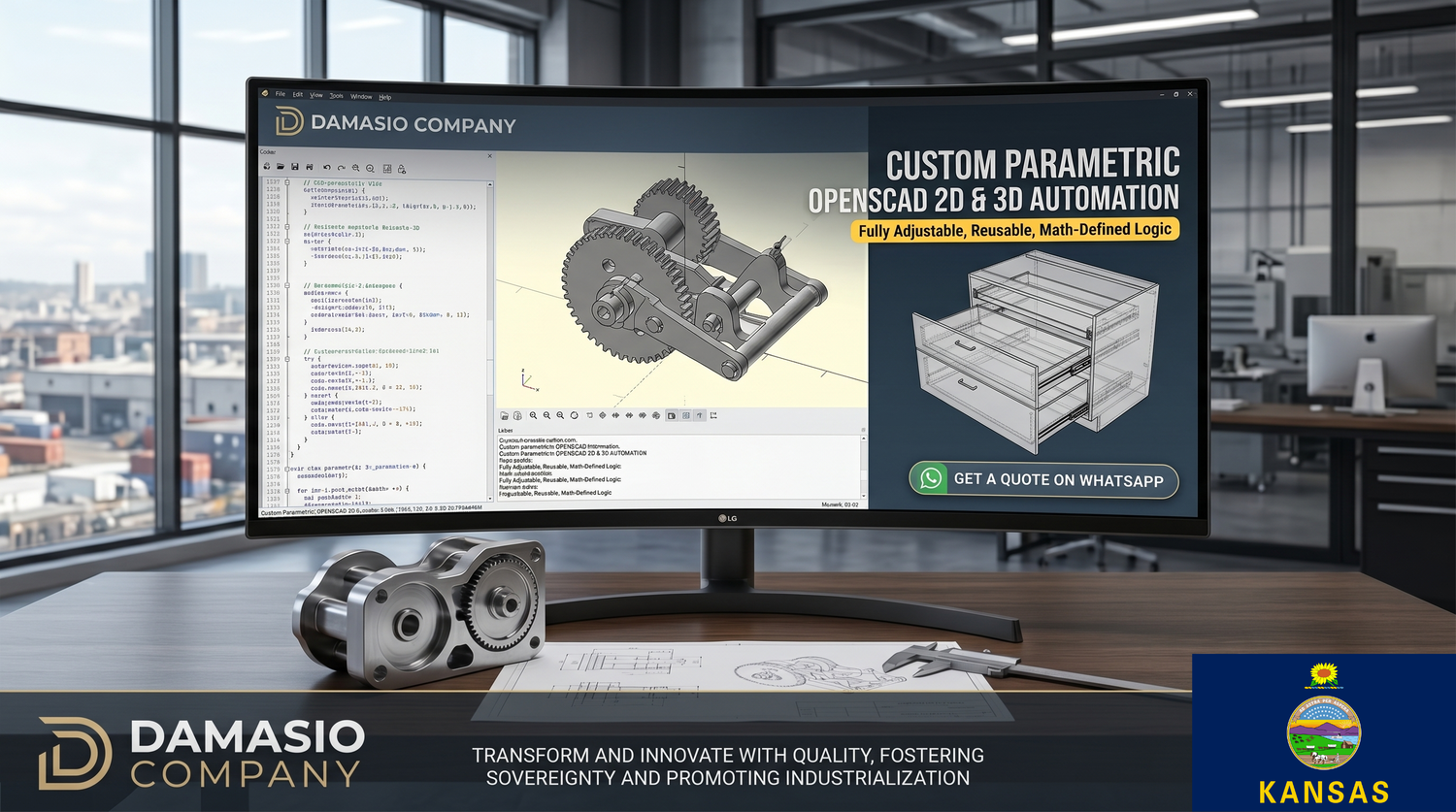 Custom Parametric OpenSCAD 3D & 2D Automation - Arkansas City, Kansas