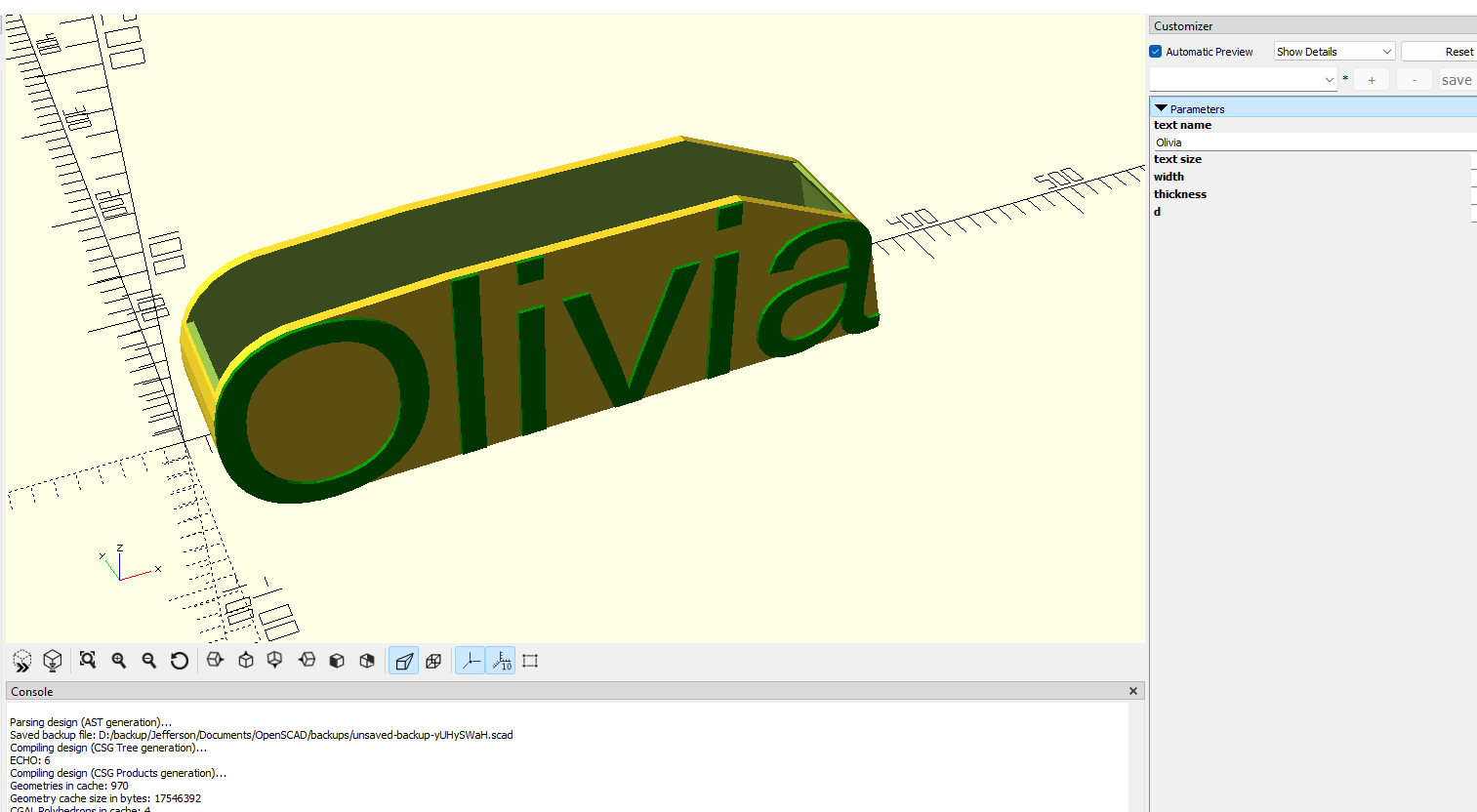 Openscad pencil and pen holder 1