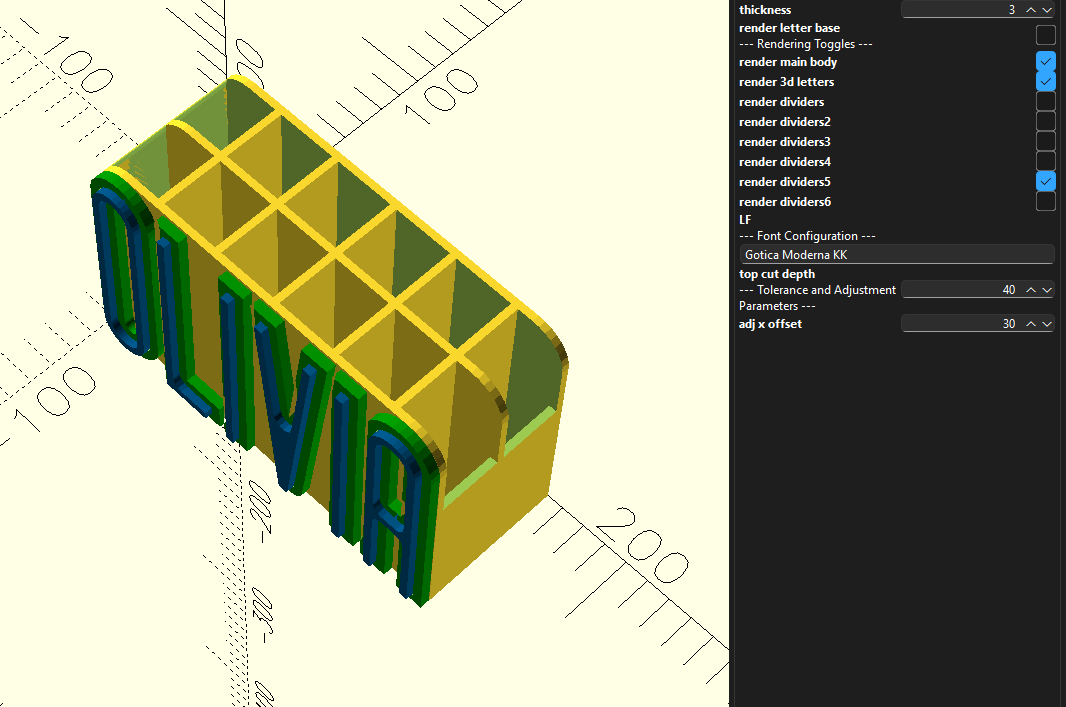 Openscad pencil and pen holder 15
