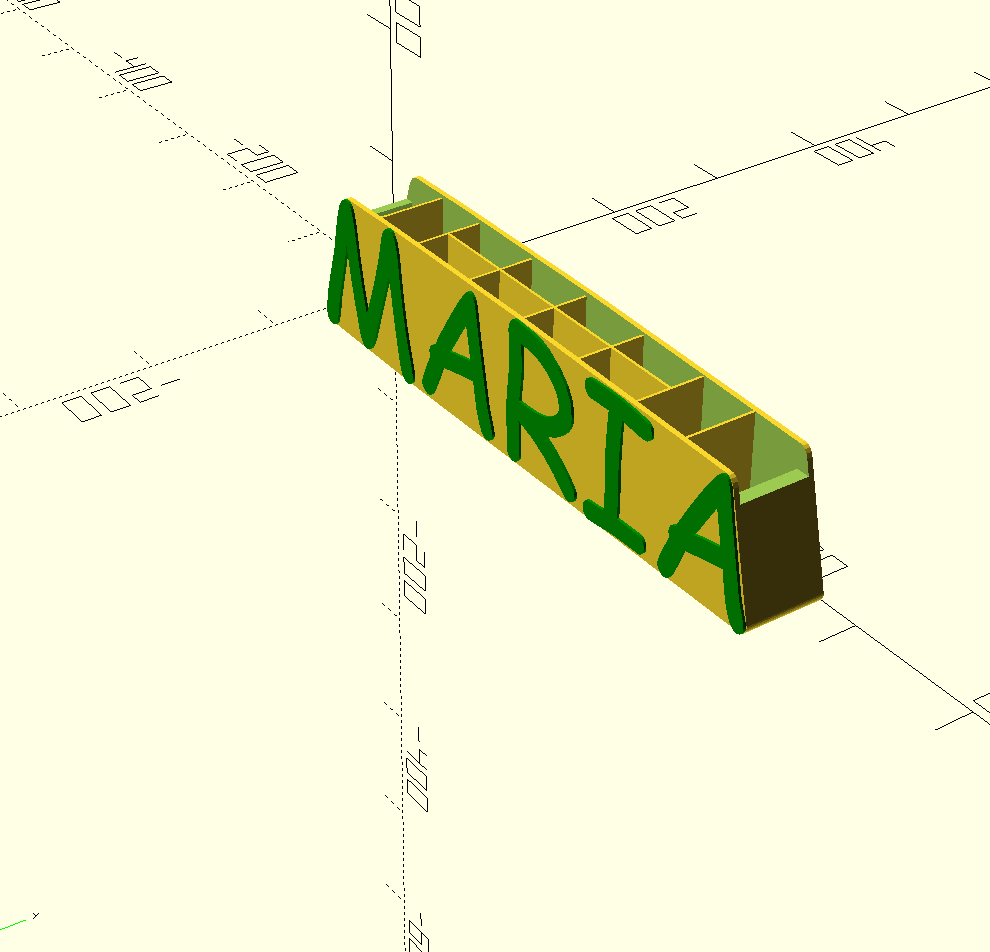 Openscad pencil and pen holder 4