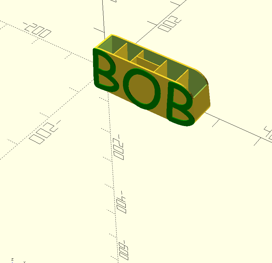 Openscad pencil and pen holder 6