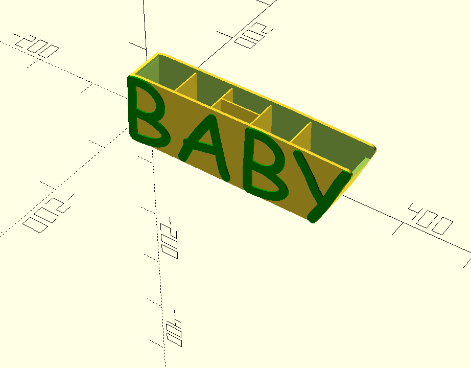 Openscad pencil and pen holder 8