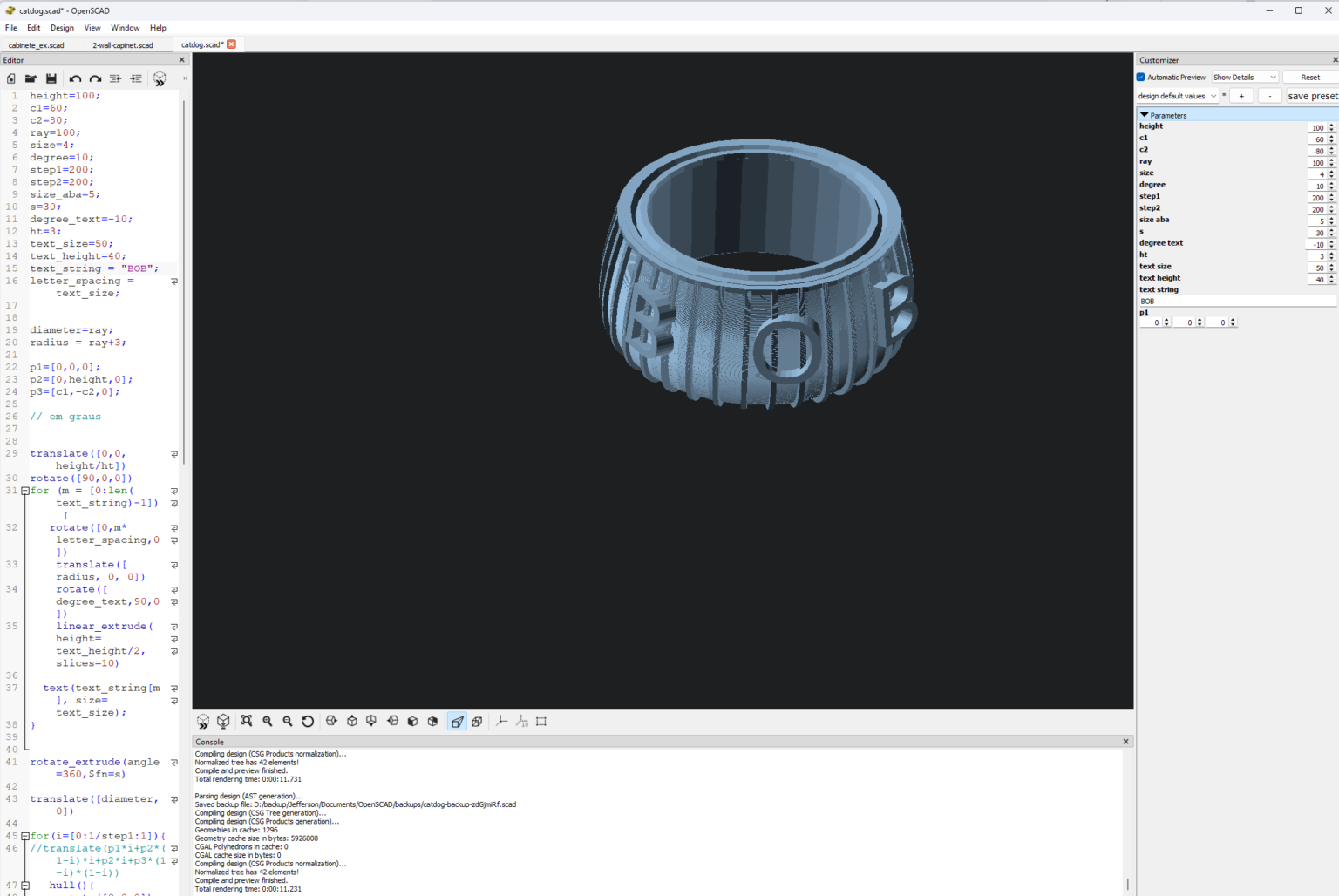 openscad-vase